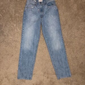 Women's Blue Jeans with Embellishments